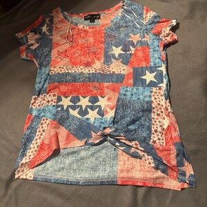 Patriotic Patchwork Short Sleeve Tee